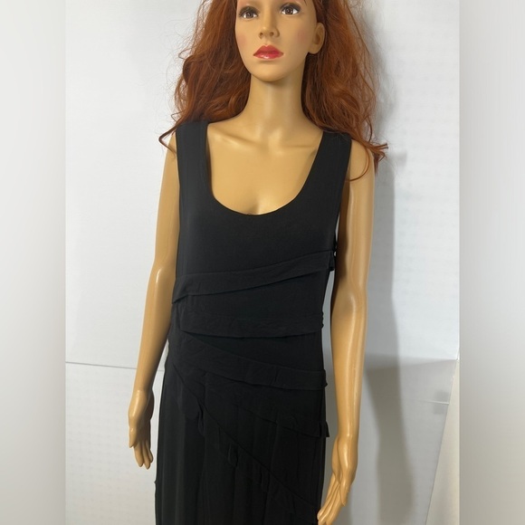 Lysse Lined Shaper Layered Maxi Dress Black Large - Picture 8 of 10